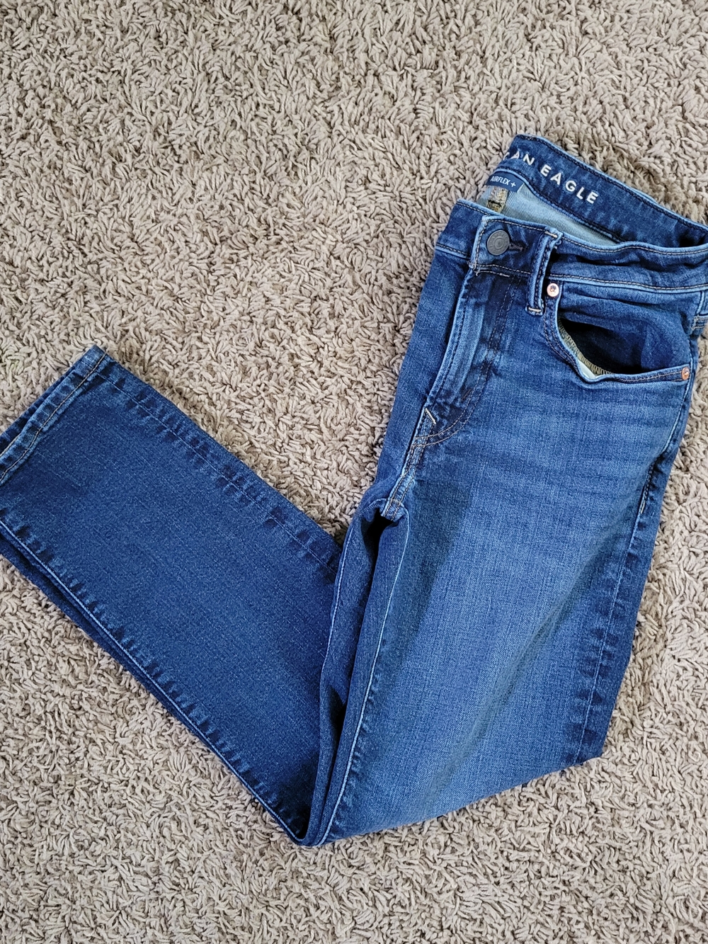 American Eagle Outfitters Indigo Relaxed Straight Jeans